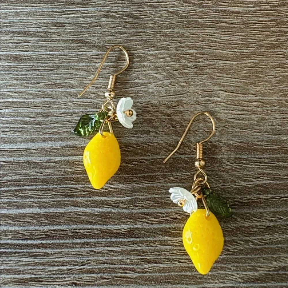 Bohemian lemon drop earrings N298